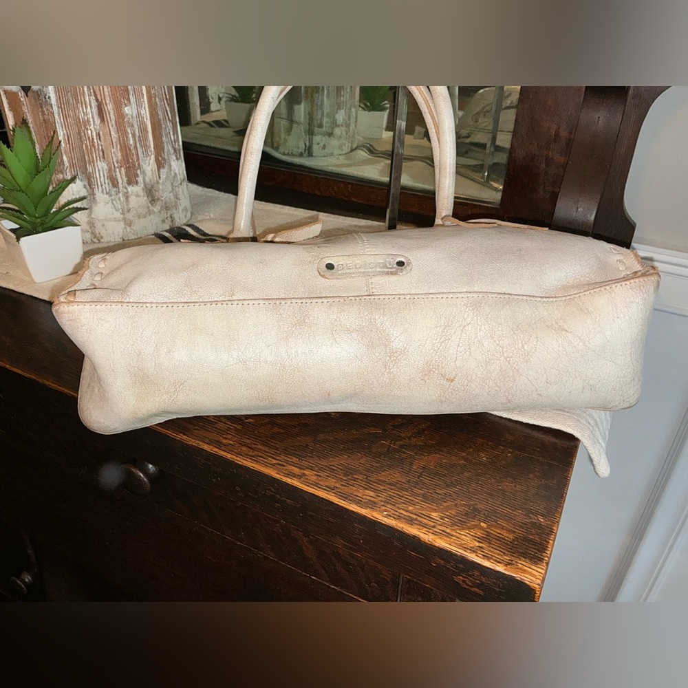 NWT Bed Stu Rockababy Patchwork Satchel Crossbody Bag Tan Nectar Lux MSRP $335 - Picture 6 of 11